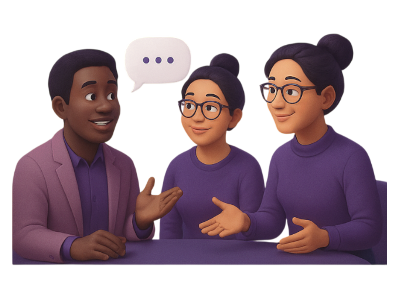 Échange entre des personnes