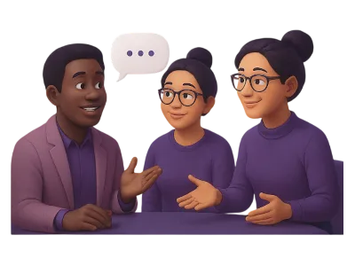 Échange entre des personnes