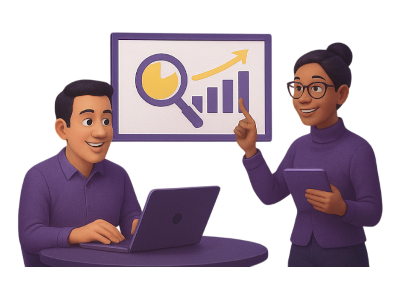 Graphique en croissance