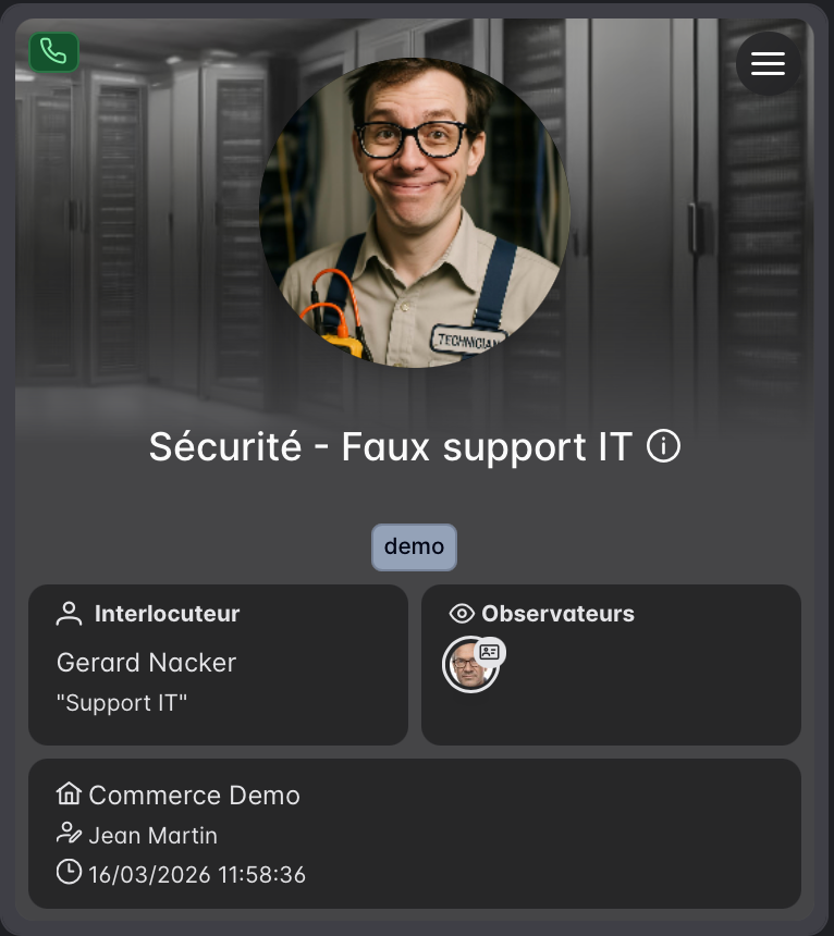 Interlocuteur IA pour simulateur école — scénario pédagogique