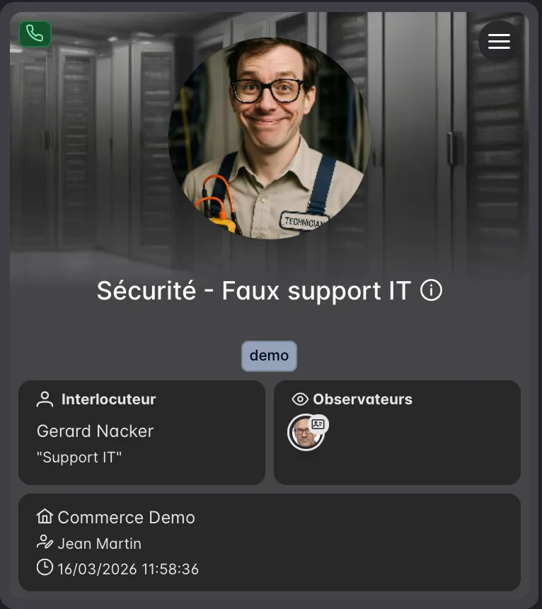 Interlocuteur IA pour simulateur école — scénario pédagogique